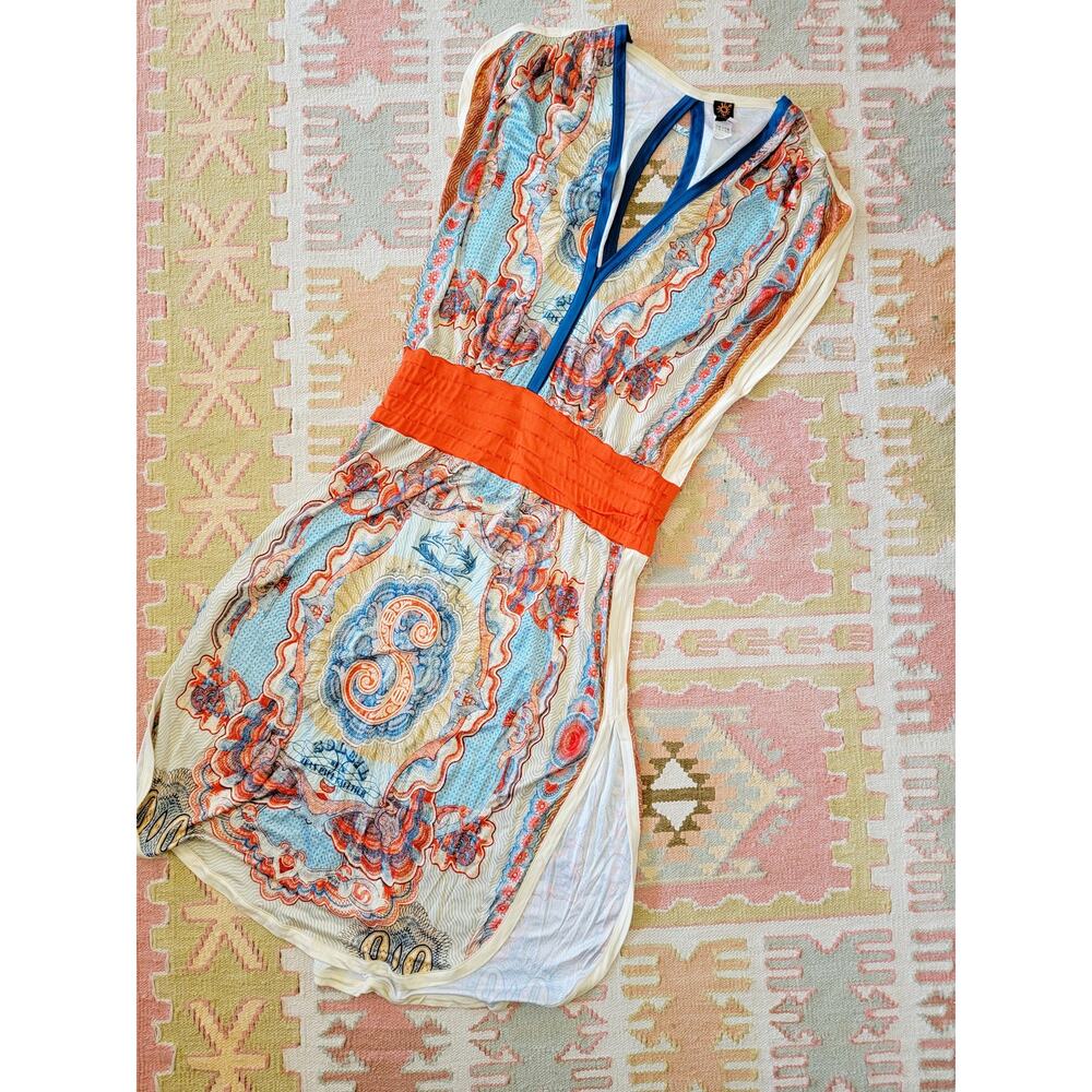 Jean Paul Gaultier Soleil S/S 1994 "Les Tatouages" Currency Dress Sz L